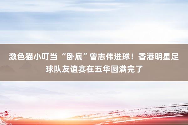 激色猫小叮当 “卧底”曾志伟进球！香港明星足球队友谊赛在五华圆满完了